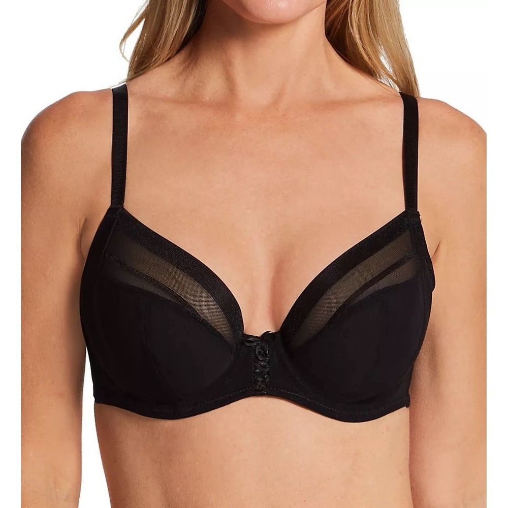 Parfait Shea P6062 FULL BUST MESH PLUNGE UNLINED WIRED BRA 32D NWOT